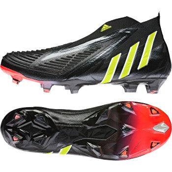 adidas Predator Edge+ FG - Black/Solar Yellow/Solar Red Mens Footwear   - Third Coast Soccer