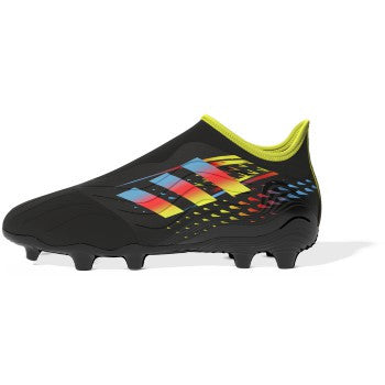 adidas Copa Sense .3 Laceless FG - Core Black/Cyan/Solar Yellow Men's Footwear Closeout   - Third Coast Soccer