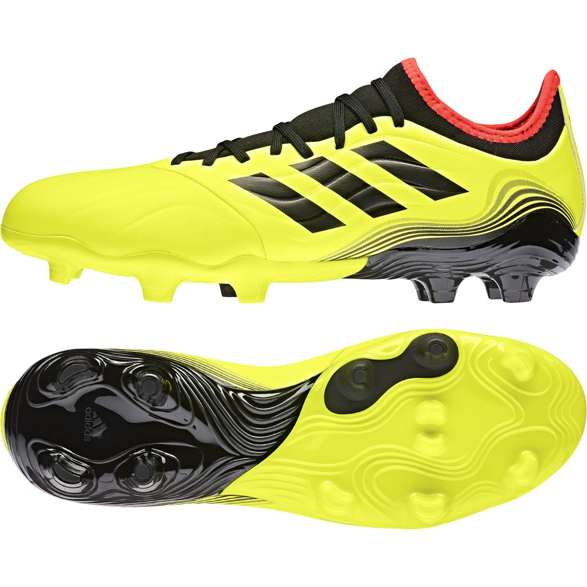 adidas Copa Sense.3 FG - Solar Yellow/Black/Solar Red Mens Footwear   - Third Coast Soccer