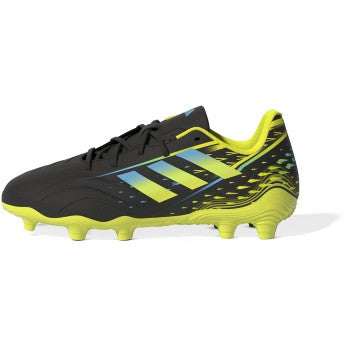 Adidas Junior Copa Sense.3 FG -  Core Black/Bright Cyan/Solar Yellow Youth Footwear Youth 11 Core Black/Bright Cyan/Yellow - Third Coast Soccer