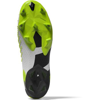 adidas Predator Accuracy+ FG - White/Black/Lucid Lemon Mens Footwear   - Third Coast Soccer