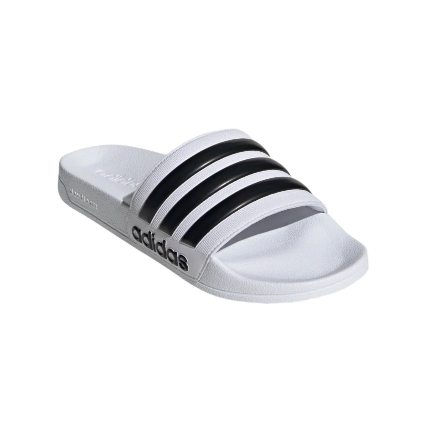 adidas Adilette Shower Slide - White/Black Mens Sandals White/Black Mens 6 - Third Coast Soccer
