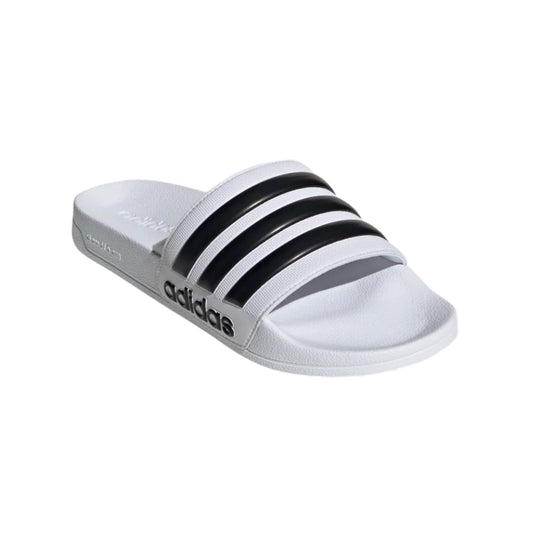 adidas Adilette Shower Slide - White/Black Mens Sandals White/Black Mens 6 - Third Coast Soccer