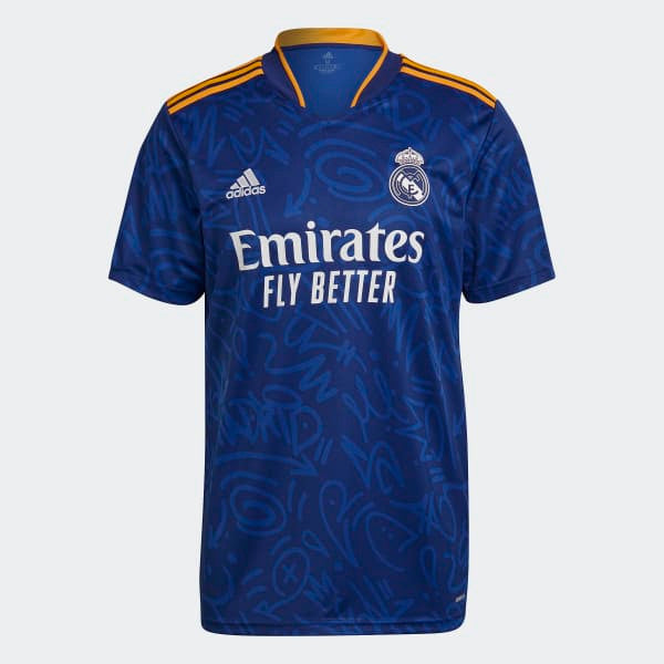 adidas Real Madrid Away Jersey 21/22 Club Replica Mens Small Victory Blue - Third Coast Soccer