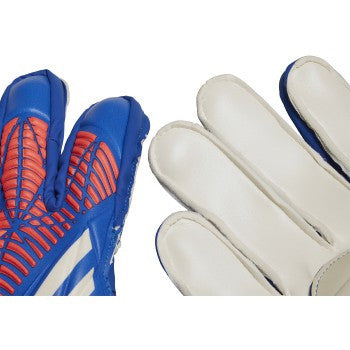 Adidas Predator Match Fingersave Gk Glove Jr - Hi-Res Blue/Turbo Goalkeeper Hi-Res Blue S18/Turbo/White Size 5 - Third Coast Soccer