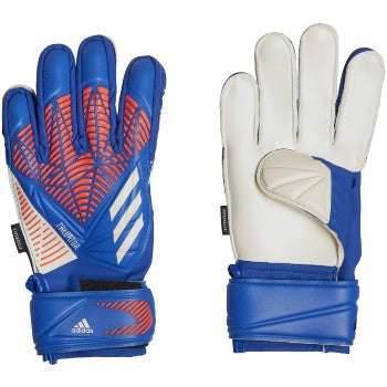 Adidas Predator Match Fingersave Gk Glove Jr - Hi-Res Blue/Turbo Goalkeeper Hi-Res Blue S18/Turbo/White Size 7 - Third Coast Soccer