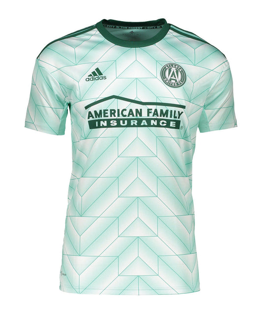 adidas Atlanta United Away 22/23 Jersey Club Replica Closeout Clear Mint/Team Dark Green Mens Small - Third Coast Soccer