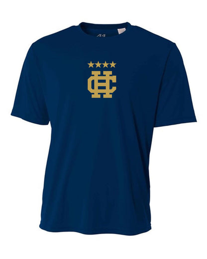 A4 Holy Cross Training Crew Top - Navy or Black Holy Cross 23 Navy Youth Small - Third Coast Soccer