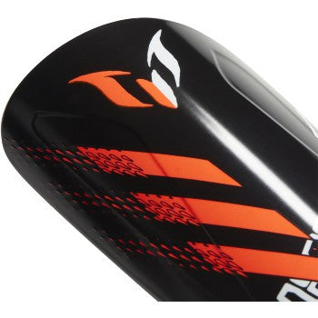 adidas Messi Club Shinguard - Black/Solar Red/White Adult Shinguards Black/Solar Red Large - Third Coast Soccer