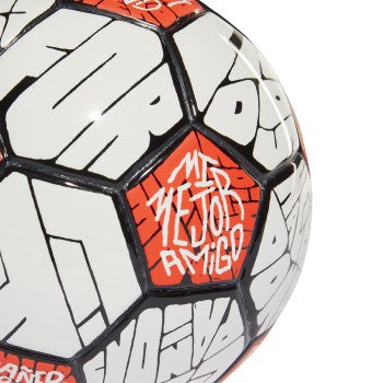 adidas Messi Mini Ball - White/Black/Solar Red Equipment   - Third Coast Soccer