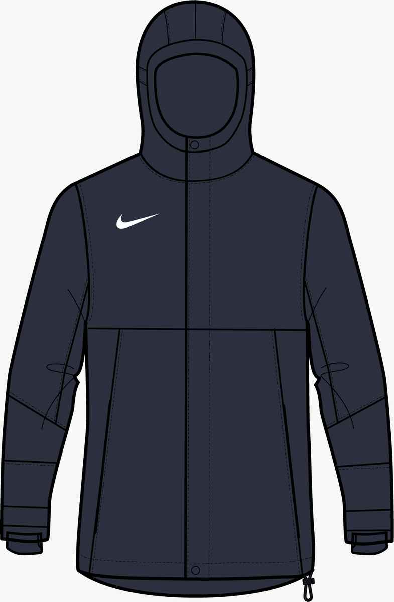 Nike Fill Parka Jackets College Navy/White Mens Small - Third Coast Soccer