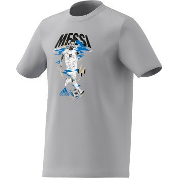 Adidas Mess Football Graphic Tee - Grey T-Shirts Mens Small Grey Two - Third Coast Soccer