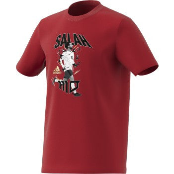 adidas Salah Football Graphic Tee - Red Club Replica Vivid Red Mens Small - Third Coast Soccer