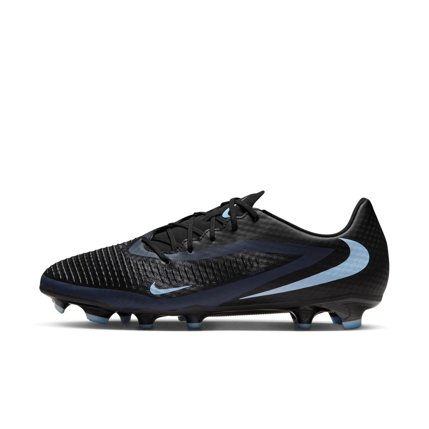 Nike Phantom 6 Low Academy FG/MG - Black/Ice Blue Men's Footwear - Third Coast Soccer