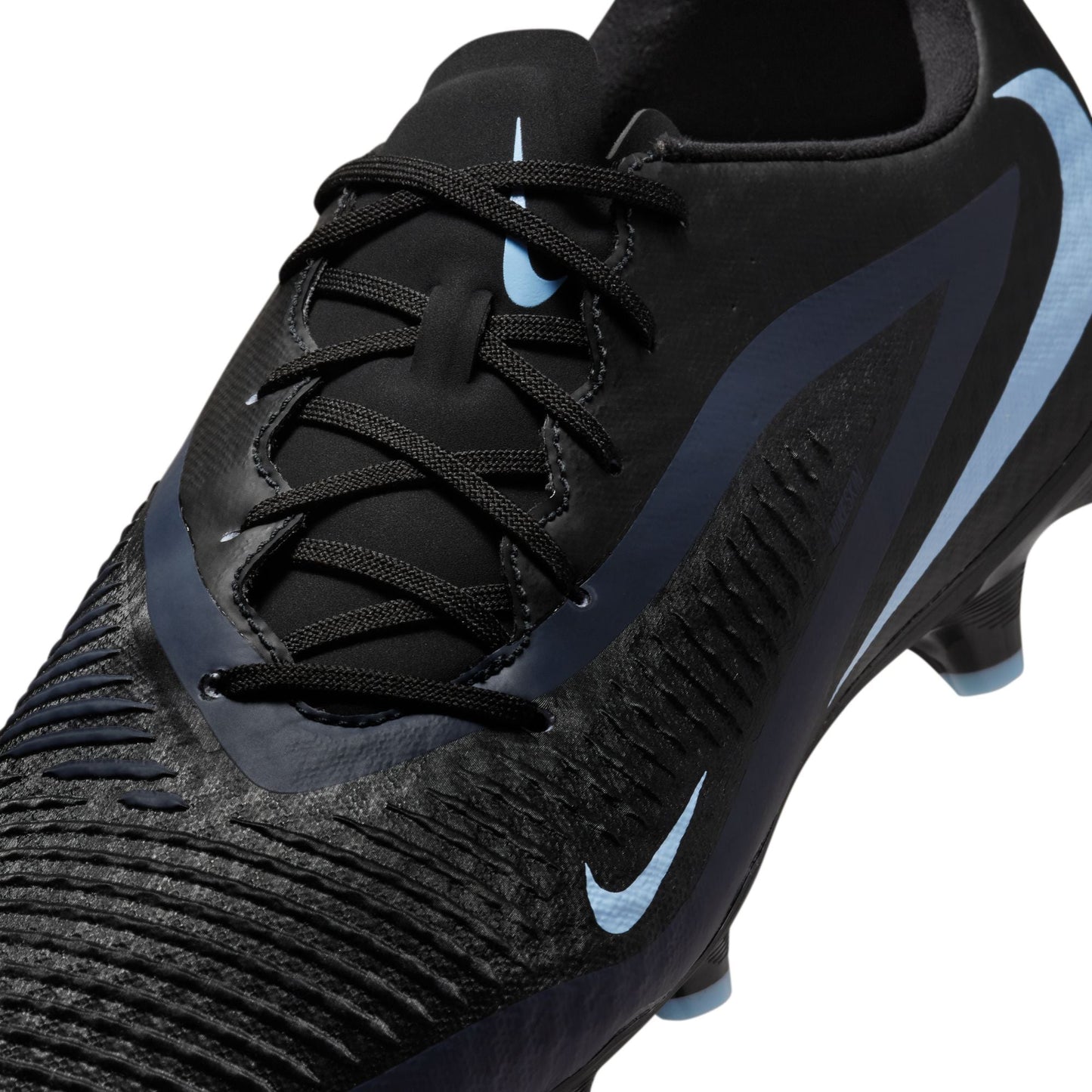 Nike Phantom 6 Low Academy FG/MG - Black/Ice Blue Men's Footwear - Third Coast Soccer