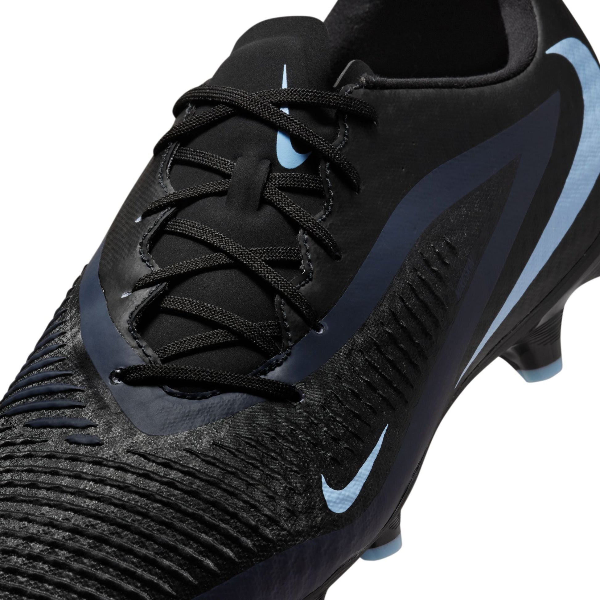 Nike Phantom 6 Low Academy FG/MG - Black/Ice Blue Men's Footwear - Third Coast Soccer
