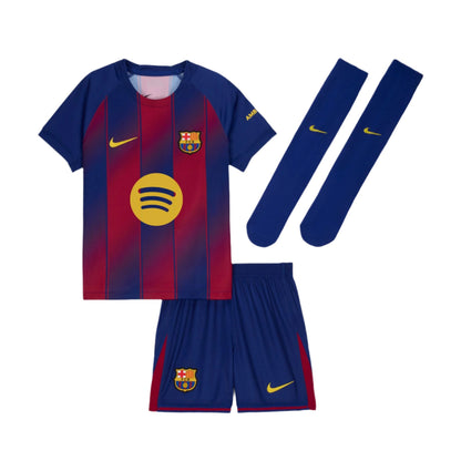 Nike Youth FC Barcelona Home 3-Piece Kit 25/26 Club Replica Closeout - Third Coast Soccer