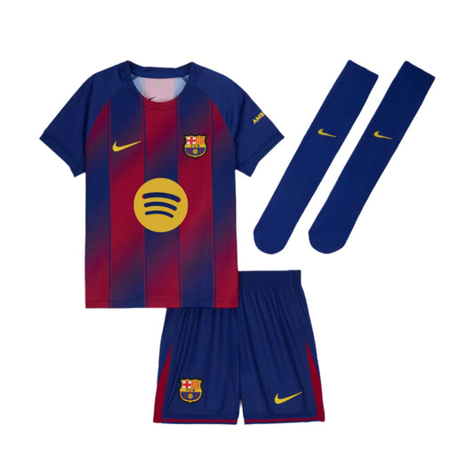 Nike Youth FC Barcelona Home 3-Piece Kit 25/26 Club Replica Closeout - Third Coast Soccer