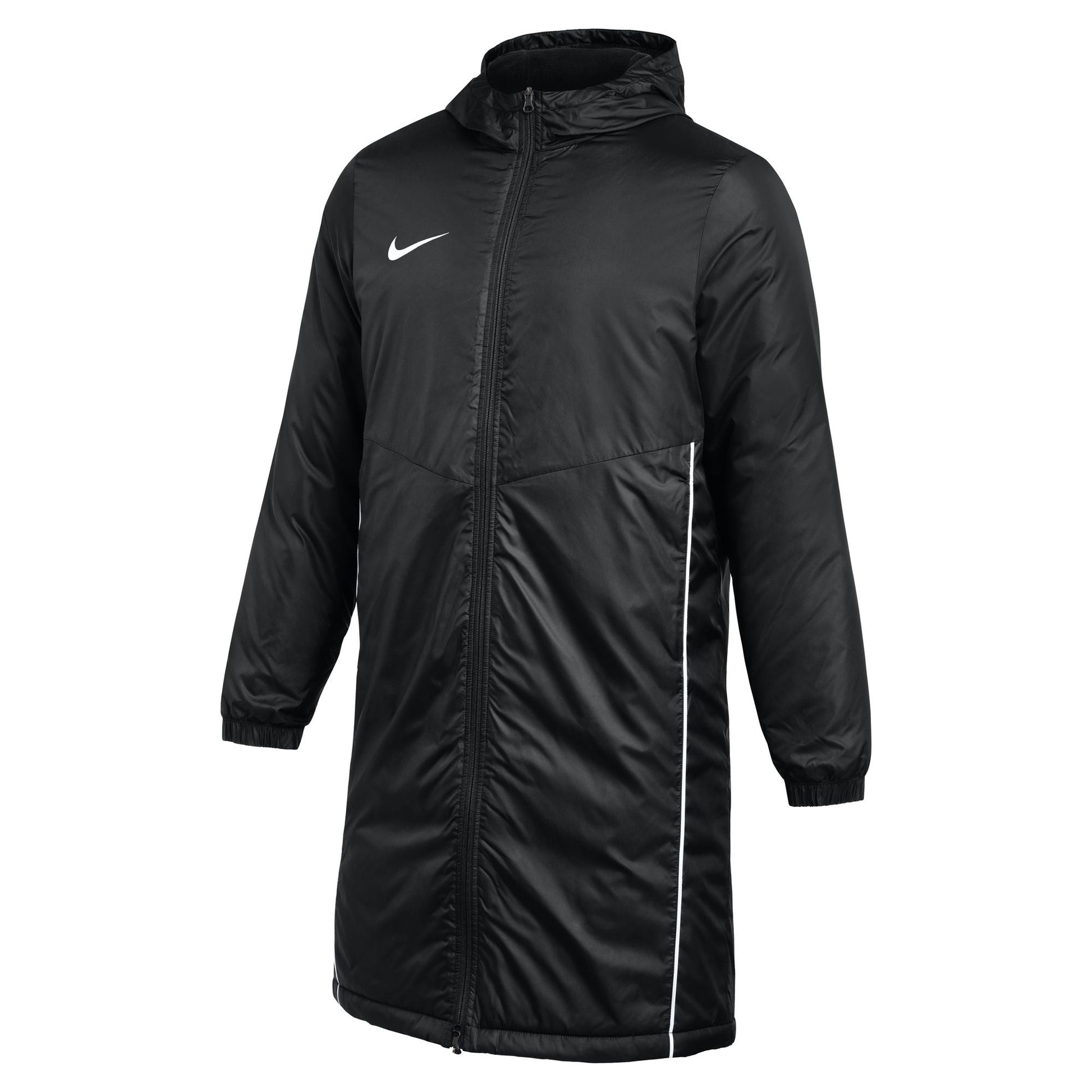 Nike Therma-Fit Park Hooded Jacket Jackets Black/White Mens Small - Third Coast Soccer