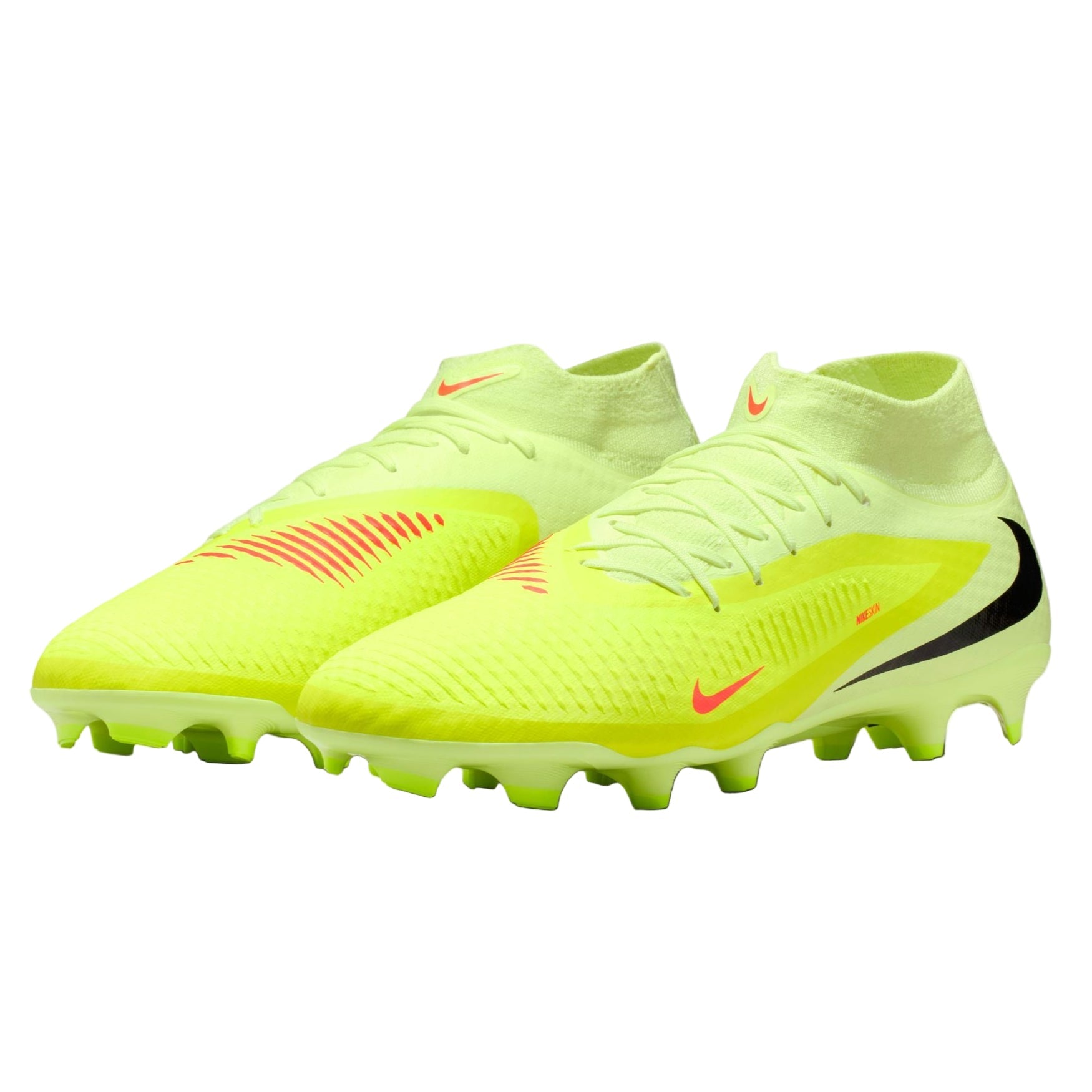 Nike Phantom 6 High Academy MG/FG - Crimson/Black/Limelight Men's Footwear - Third Coast Soccer