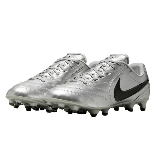 Nike Tiempo Ligera Pro FG - Metallic Silver/Black Men's Footwear Metallic Silver/Black Mens 6.5 - Third Coast Soccer