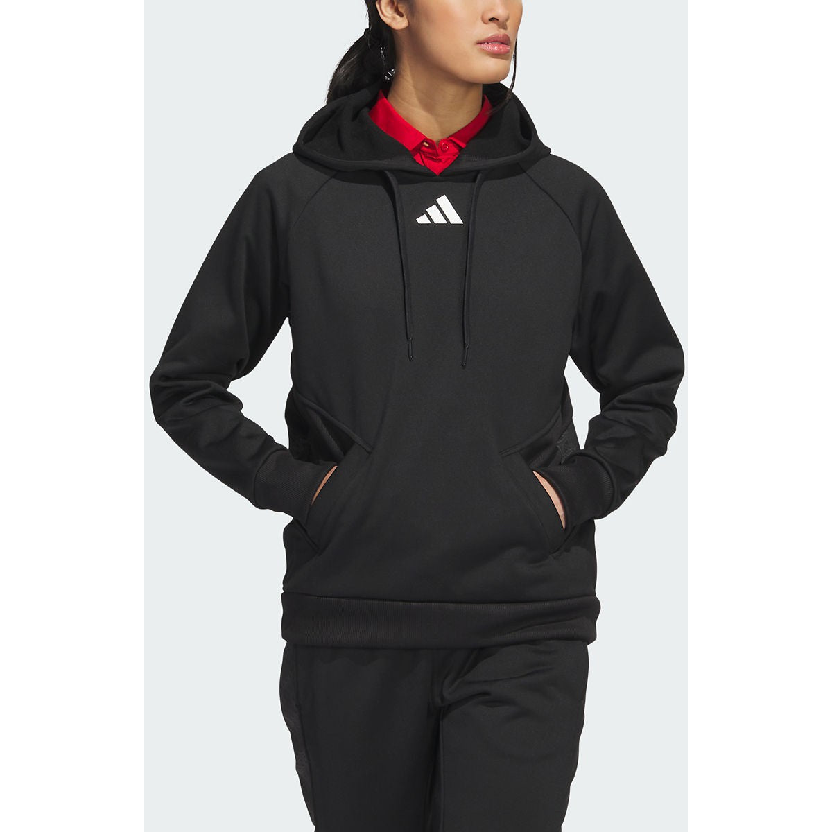 adidas Womens Travel Hoody - Black/White Jackets   - Third Coast Soccer
