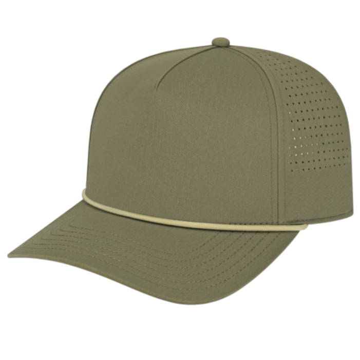 Cap America Summit Perforated Cap with Rope Hats Loden/Stone - Third Coast Soccer