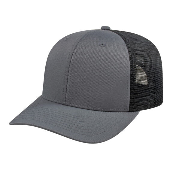 Cap America Tiger Truck Stop Flexfit Trucker Hat Hats Graphite/Black - Third Coast Soccer