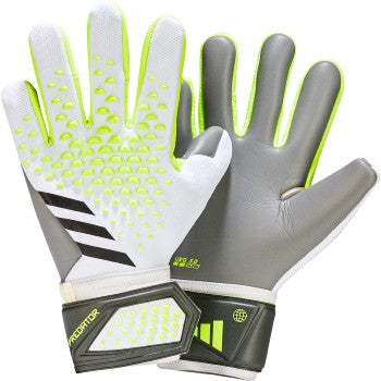 Adidas Predator League Goalkeeper Glove - White/Lucid Lemon/Blac Gloves   - Third Coast Soccer
