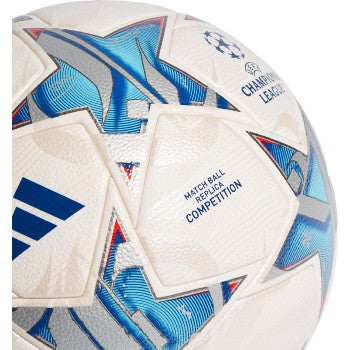 adidas UCL Competition Ball - White/Silver/Cyan/Royal Balls   - Third Coast Soccer