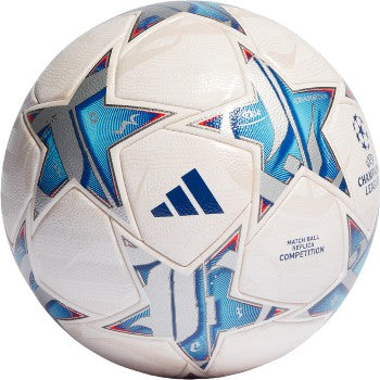 adidas UCL Competition Ball - White/Silver/Cyan/Royal Balls 5 White/Silver/Bright Cyan/Team Royal Blu - Third Coast Soccer