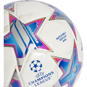 adidas UCL Mini Ball - White/Silver/Cyan Equipment   - Third Coast Soccer
