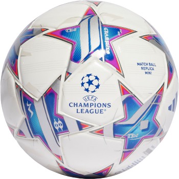 adidas UCL Mini Ball - White/Silver/Cyan Balls   - Third Coast Soccer