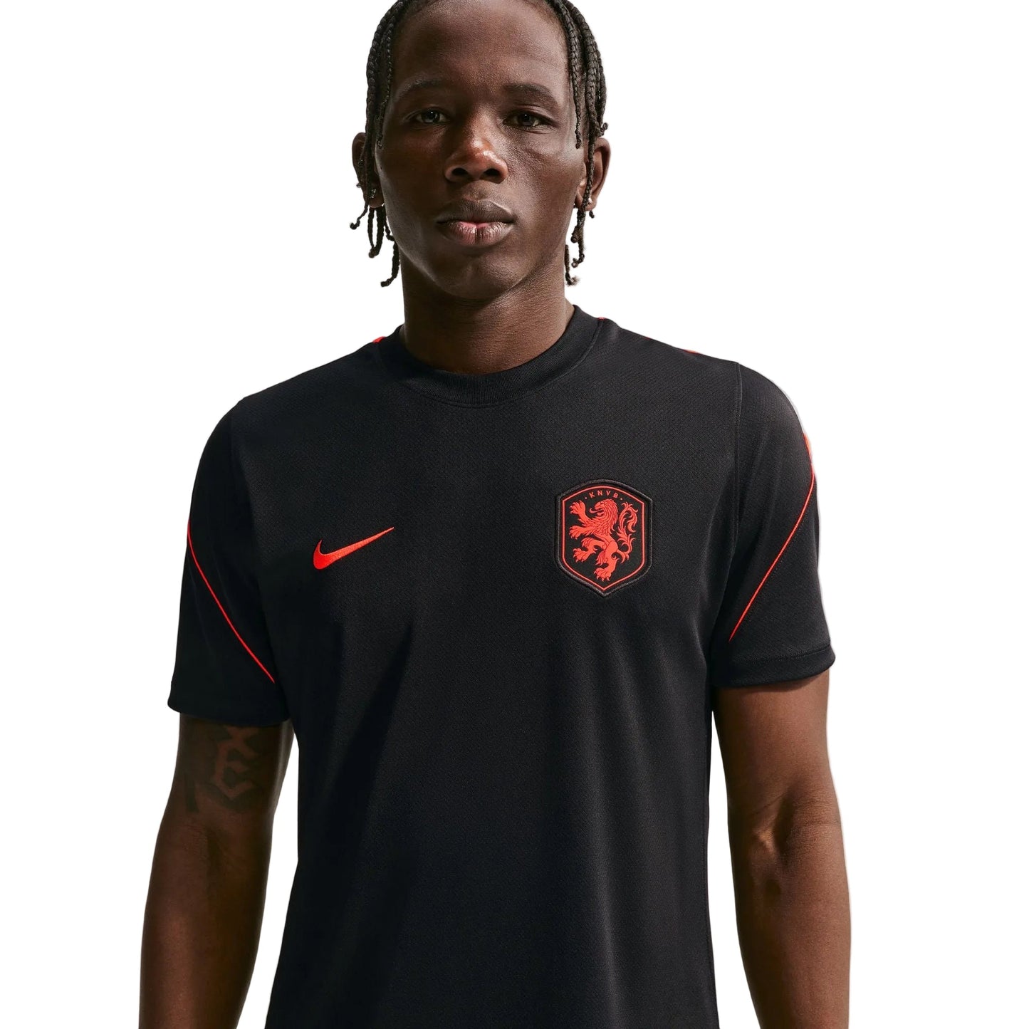 Nike Netherlands Strike SS Top International Replica Black/Hyper Crimson Mens Small - Third Coast Soccer