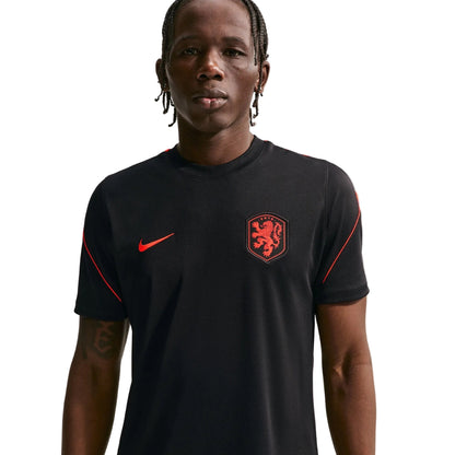 Nike Netherlands Strike SS Top International Replica Black/Hyper Crimson Mens Small - Third Coast Soccer