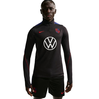 Nike USMNT Strike LS Drill Top International Replica Black/Deep Royal/Challenge Red Mens Small - Third Coast Soccer