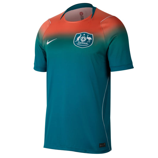 Nike Australia Away Jersey 2026 International Replica Bright Spruce/Orange Pulse/White Mens Small - Third Coast Soccer