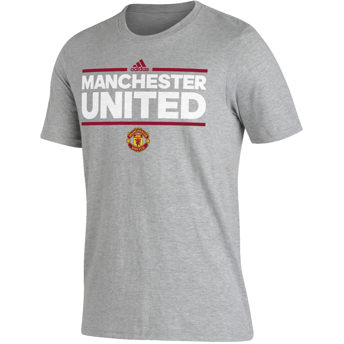 Adidas Manchester United Fresh Tee - Grey Club Replica Mens Small Grey Heather/White - Third Coast Soccer