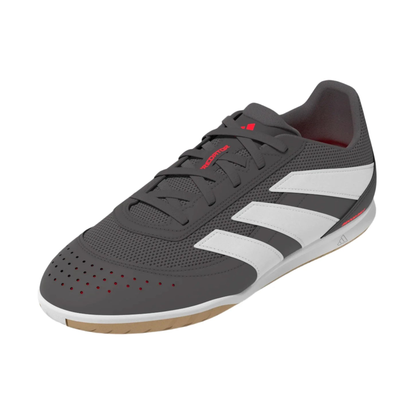 adidas Youth Predator Club Indoor Sala - Grey/White/Red Youth Footwear Grey/Feather White/Lucid Red Youth 1 - Third Coast Soccer