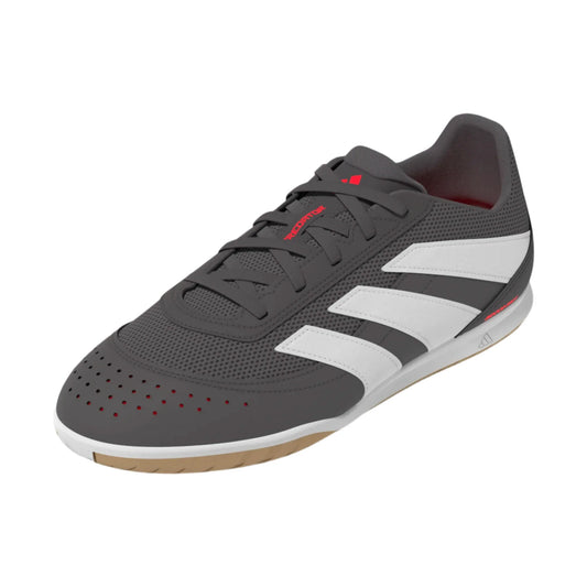 adidas Youth Predator Club Indoor Sala - Grey/White/Red Youth Footwear Grey/Feather White/Lucid Red Youth 1 - Third Coast Soccer