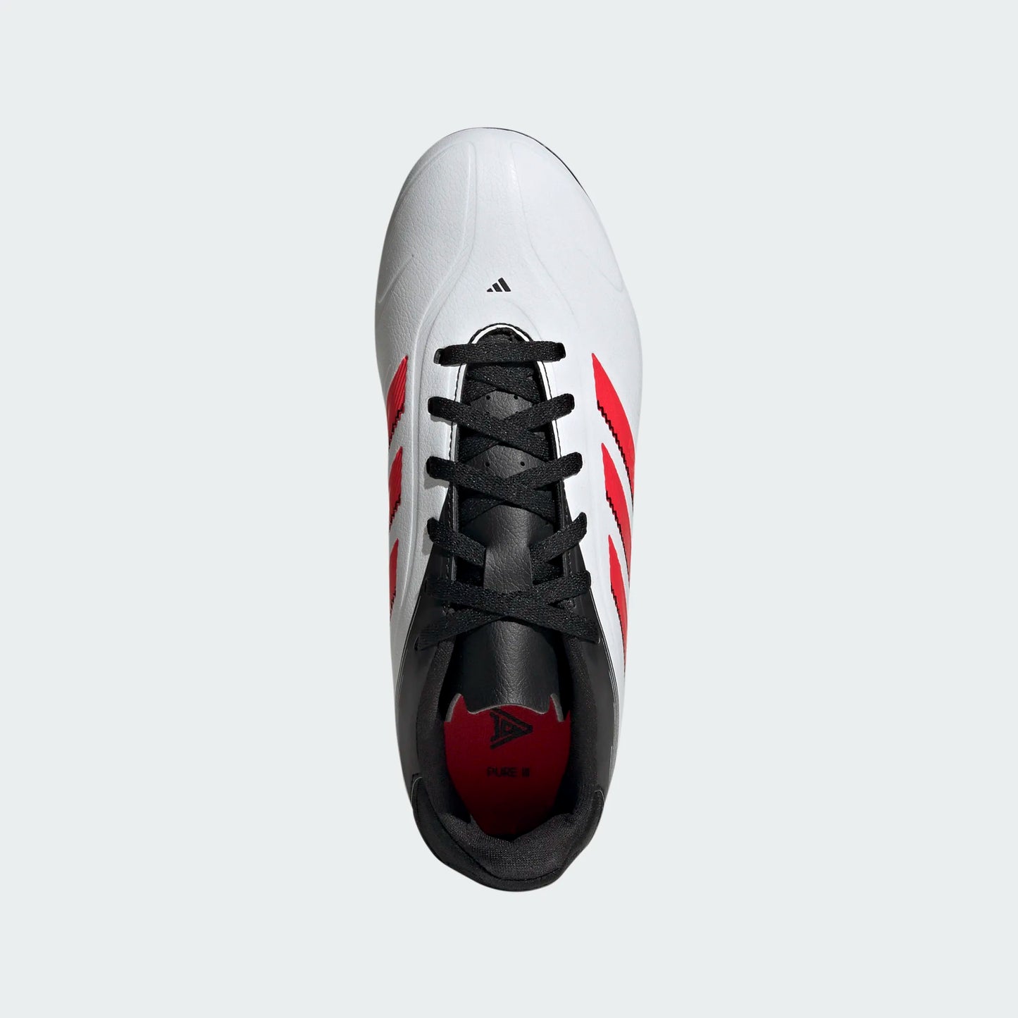 adidas Youth Copa Pure III Club FG - White/Red/Black Youth Footwear - Third Coast Soccer
