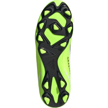 adidas Junior X Crazyfast.4 FG - White/Black/Lucid Lemon Youth Firm Ground   - Third Coast Soccer