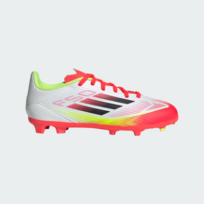 adidas Youth F50 League FG/MG - White/Black/Solar Yellow Youth Footwear - Third Coast Soccer