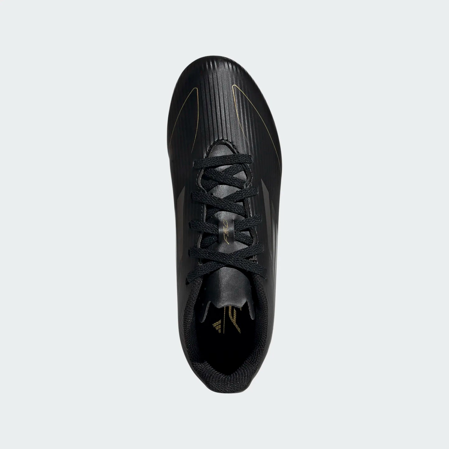 adidas Junior F50 Club FG - Black/Iron/Gold Youth Footwear   - Third Coast Soccer