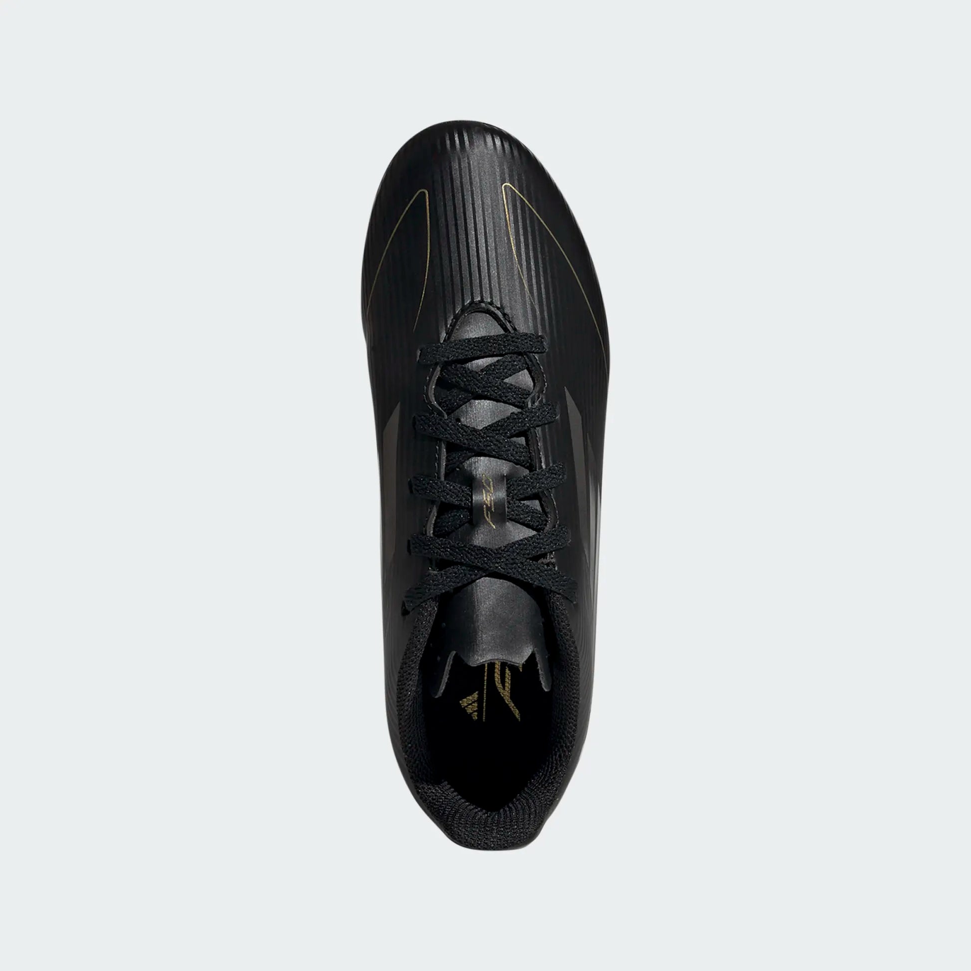 adidas Junior F50 Club FG - Black/Iron/Gold Youth Footwear   - Third Coast Soccer