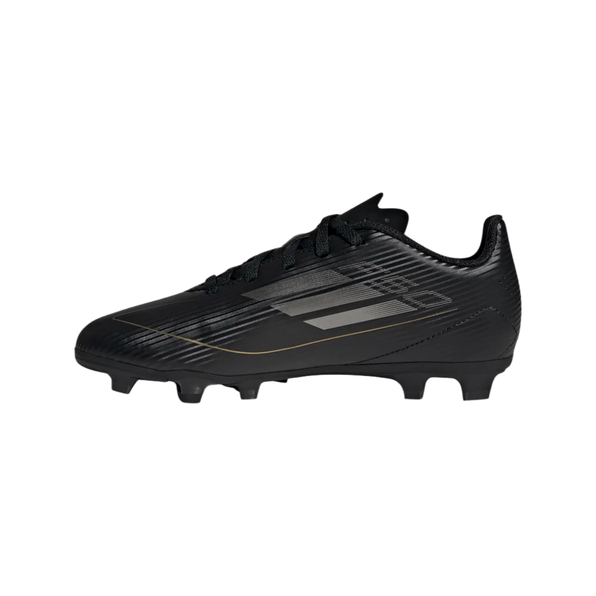adidas Junior F50 Club FG - Black/Iron/Gold Youth Footwear   - Third Coast Soccer