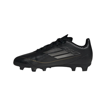 adidas Junior F50 Club FG - Black/Iron/Gold Youth Footwear   - Third Coast Soccer