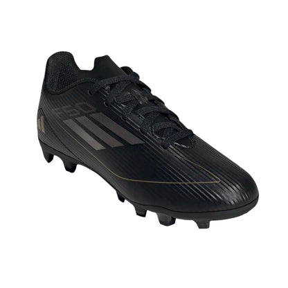 adidas Junior F50 Club FG - Black/Iron/Gold Youth Footwear   - Third Coast Soccer