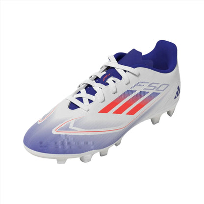 adidas Junior F50 Club FG - White/Red/Blue Youth Footwear   - Third Coast Soccer