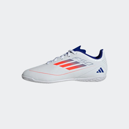 adidas Junior F50 Club Indoor - White/Red/Blue Youth Footwear   - Third Coast Soccer